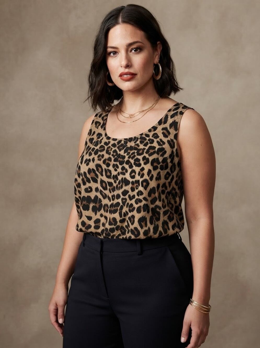 Vintage Y2K Stunt Silk Leopard Blouse